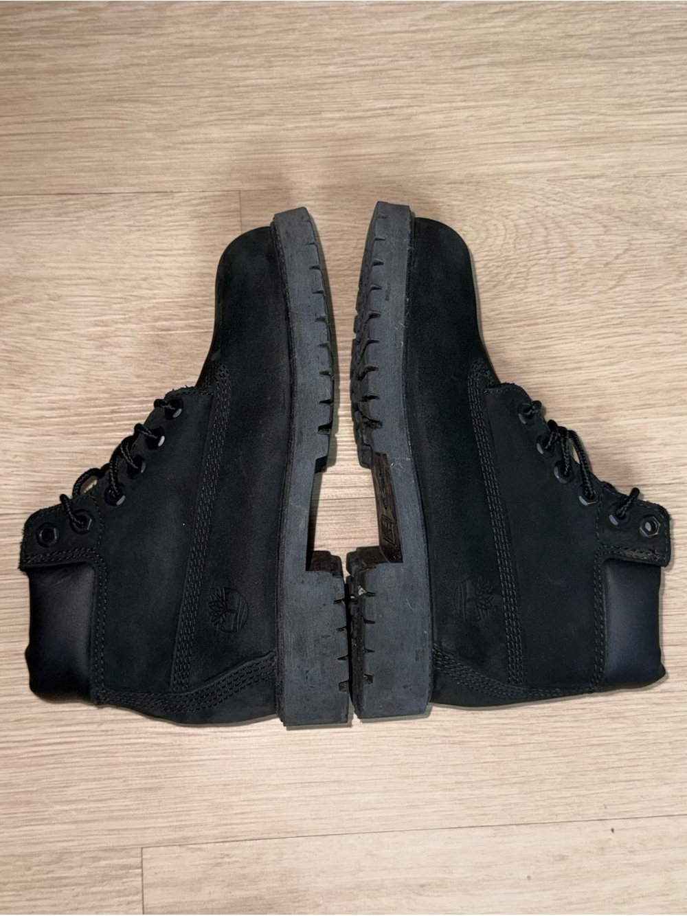 Timberlands Black Kids Lace-Up Boots